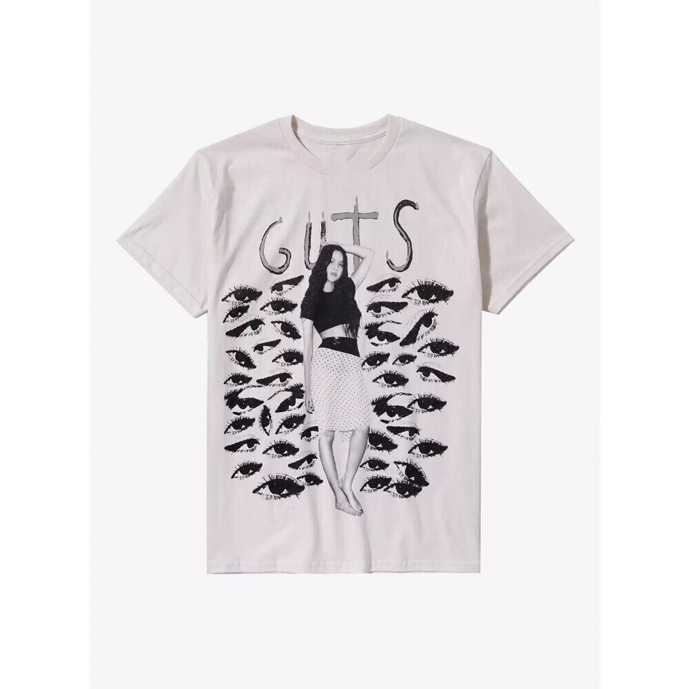 Olivia Rodrigo Guts Eyes Boyfriend Fit Girls Tshirt